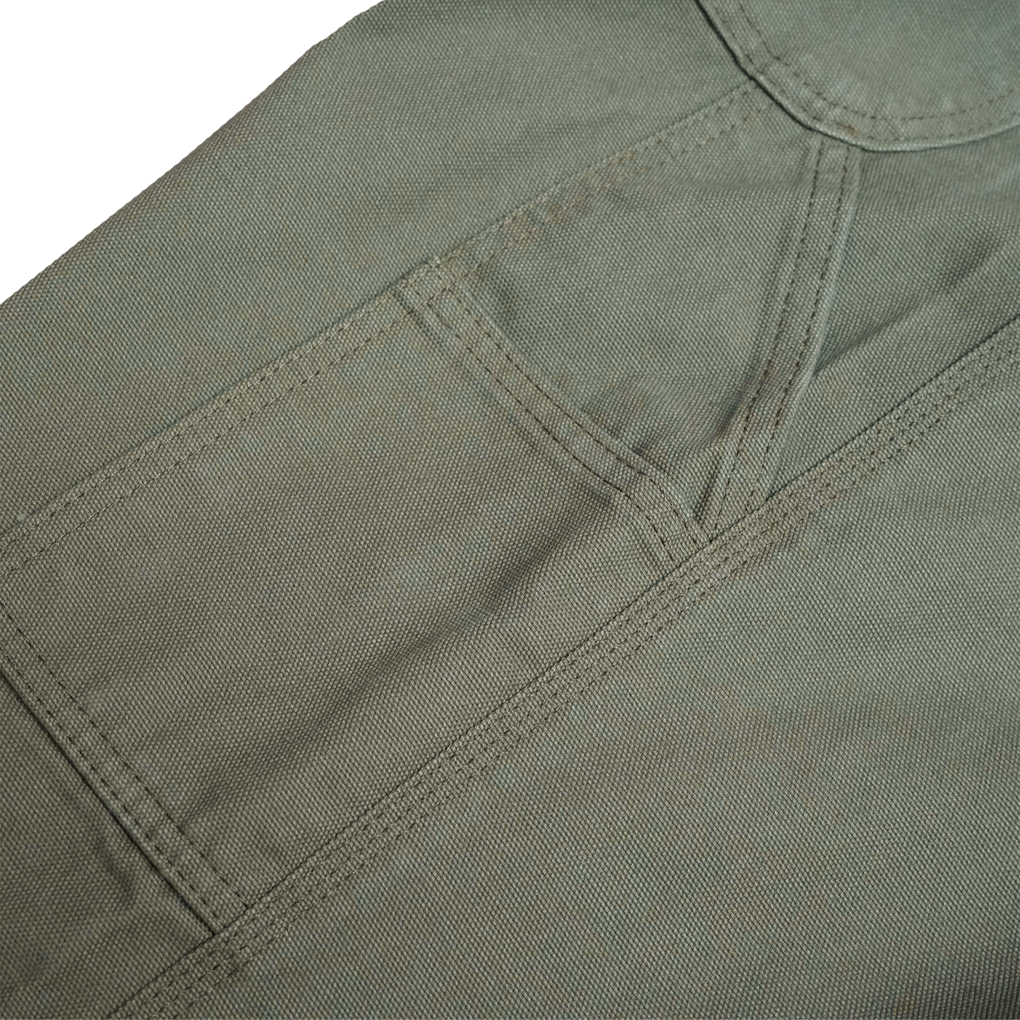 Time Machine x Dickies 320 A.D. Relaxed Fit Heavyweight Duck Carpenter Pants - Rinsed Moss Green