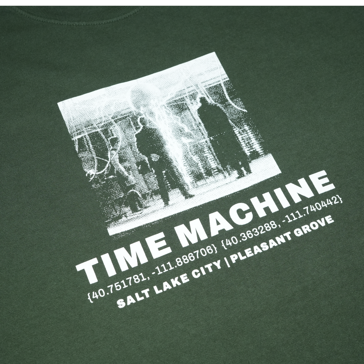 Time Machine Invention Tee - Ivy Green