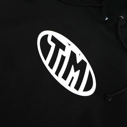 Time Machine TM Logo Puff Print Hoodie - Black