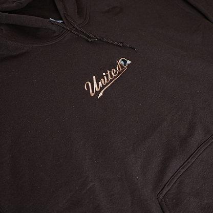 United Script Hoodie - Brown