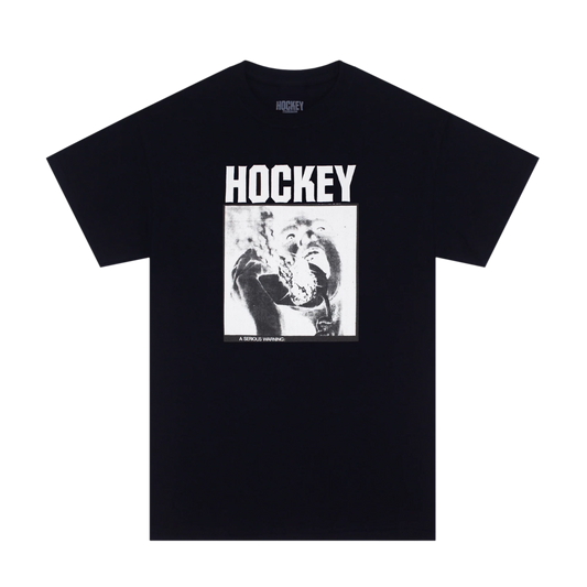 Hockey Serious Warning Tee - Black