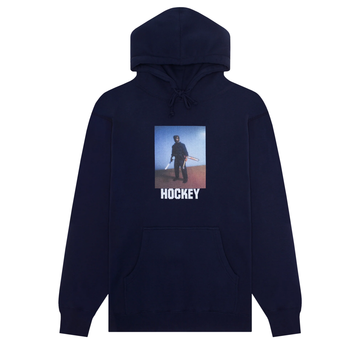 Hockey Weapon Man Hoodie - Navy